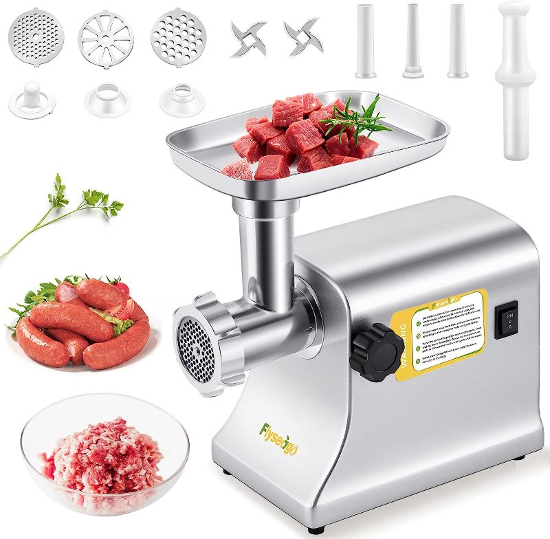 Photo 1 of *PARTS ONLY//NONFUNCTIONAL***Flyseago Electric Meat Grinder 7-In-1 Multi-accessories Food Grinder 2600W Meat Mincer With 3 Sausage Stuffers, Kubbe Kit For Home Use & Commercial
