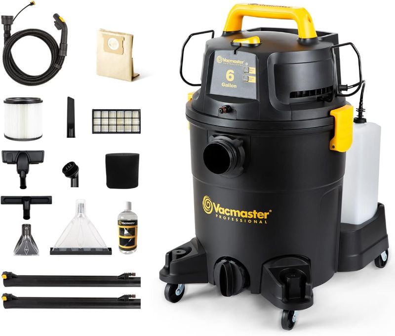 Photo 1 of *PARTS ONLY//TESTED NO POWER ON/NONFUNCTIONAL** Vacmaster VK609PFR 0201 6 Gallon 5.5 Peak HP 3-in-1 Wet/Dry/Upholstery Shampoo Vacuum Cleaner with Dust Bag 3 Pack