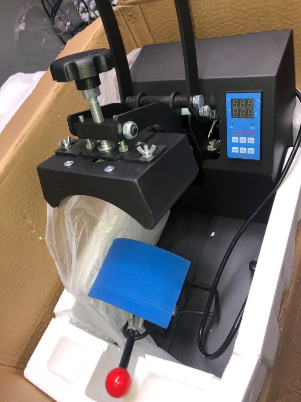 Photo 2 of MR.R Heat Press Machine,Curved Element Cap Press Clamshell Design Heat Press for Hats,Baseball Cap with Digital LCD Timer and Temperature Control