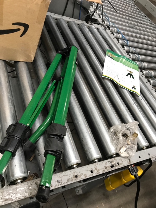 Photo 1 of **one leg missing rubber shoe**
Biswing Impact Sprinkler Head on Tripod Base, Heavy Duty Lawn Sprinkler, 360 Degree Large Area Irrigation, Brass Sprinkler Nozzle & Solid Alloy Metal Extension Legs Flip Locks, 1 Pack
