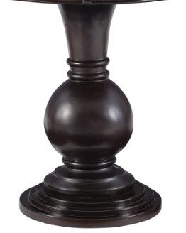 Photo 1 of **BASE ONLY***
**minor chip*
Powell 809-350 Espresso Round Accent Table 26"L x 26"W x 26"H