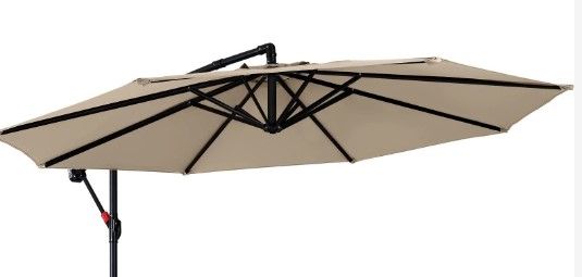 Photo 1 of ABCCANOPY Cantilever Patio Umbrellas 10FT toast toast 10 FT Round Edge