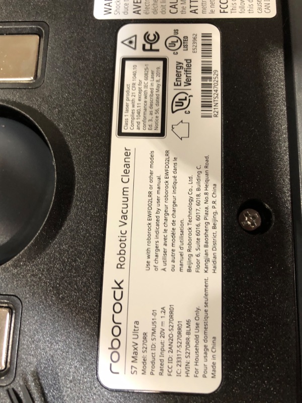 Photo 7 of **NEEDS TO BE CHARGED**
Roborock S7 MaxV Ultra Robot Vacuum and Mop, Auto Mop Washing with Empty Wash Fill Dock, Self-Emptying, Self-Refilling, ReactiveAI 2.0 Obstacle Avoidance, 5100Pa Suction, App Control, Works with Alexa