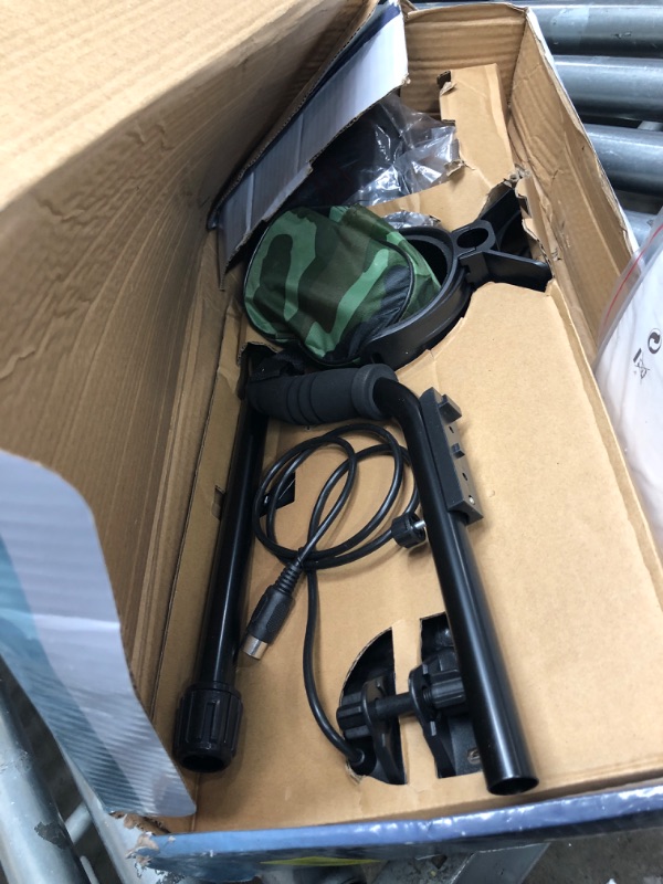 Photo 2 of **MAJOR DAMAGE, NON-FUNCTIONAL, USE FOR PARTS** PalliPartners Professional Higher Accuracy Gold Detector, Advanced DSP Chip 10" Coil Metal Detectors - A1037 Black&Green