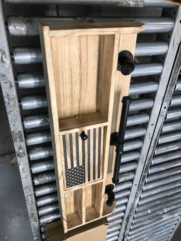 Photo 2 of NIAVIS USA Flag Tactical Work Gear Rack with Gun Storage and Law Enforcement Organizer - Veteran and Police Gift