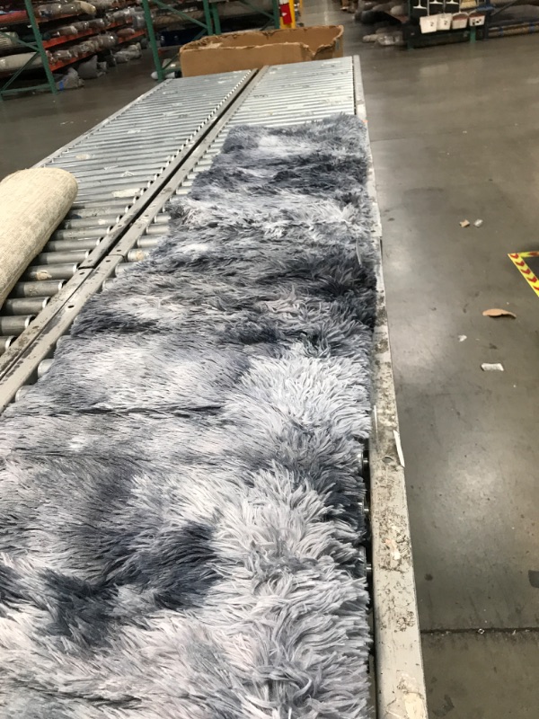 Photo 1 of  BLUE FLUFFY AREA RUG 96" X 120"