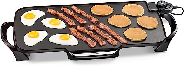 Photo 1 of (damage and missing parts) Presto 07061 22-inch Electric Griddle With Removable Handles, Black, 22-inch