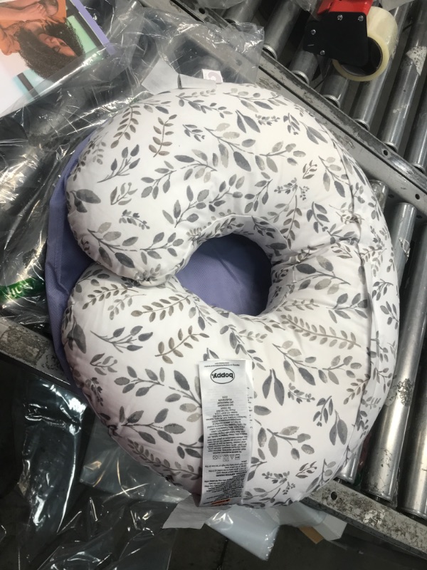 Photo 2 of Boppy Original Nursing Support, FKA Boppy Nursing Pillow, Gray Taupe Leaves, Ergonomic Breastfeeding, Bottle Feeding, and Bonding, Firm Hypoallergenic Fiber Fill, Removable Cover, Machine Washable
Polyester, Cotton