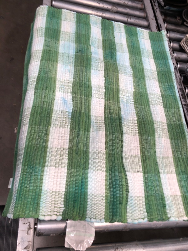 Photo 1 of 3x5 Green, white and Blue Area Rug 