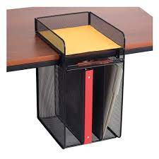 Photo 1 of BENT SIDE**Safco Products 3241BL Onyx Mesh Vertical Hanging Desk Storage, Black
