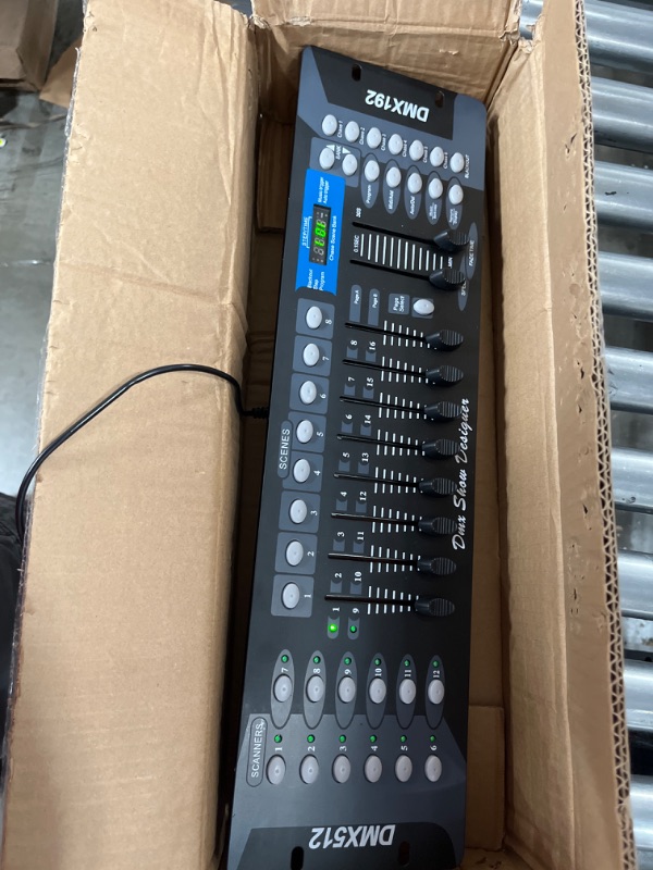 Photo 2 of *POWERS ON* DMX Controller 192 DMX 512 Controller for DJ Lights DMX Console Stage Light Controller for Light Shows, DJs Party Disco Pub Night Club Bars and Moving Heads