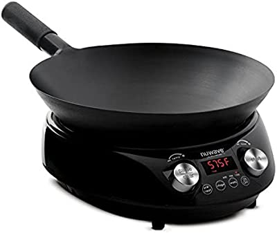 Photo 1 of Nuwave Mosaic Induction Wok, Precise Temp Controls from 100°F to 575°F in 5°F, Wok Hei, Infuse Complex Charred Aroma & Flavor, 3 Wattages 600, 900 & 1500, Authentic 14-inch Carbon Steel Wok Included