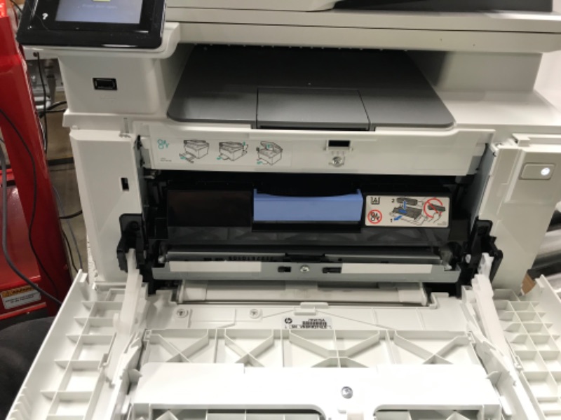 Photo 5 of HP Color LaserJet Pro M283fdw Wireless All-in-One Laser Printer, Remote Mobile Print, Scan & Copy, Duplex Printing, Works with Alexa (7KW75A), White
