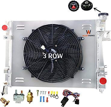 Photo 1 of (missing parts)ALLOYWORKS 3 Row Aluminum Radiator+Shroud Fan+Thermostat For 2003-2009 Dodge Ram 1500 2500 3500 L6 V6 V8 V10 3.4L 3.7L 3.8L 3.9L 4.7L 5.7L 5.9L 8.0L 8.3L