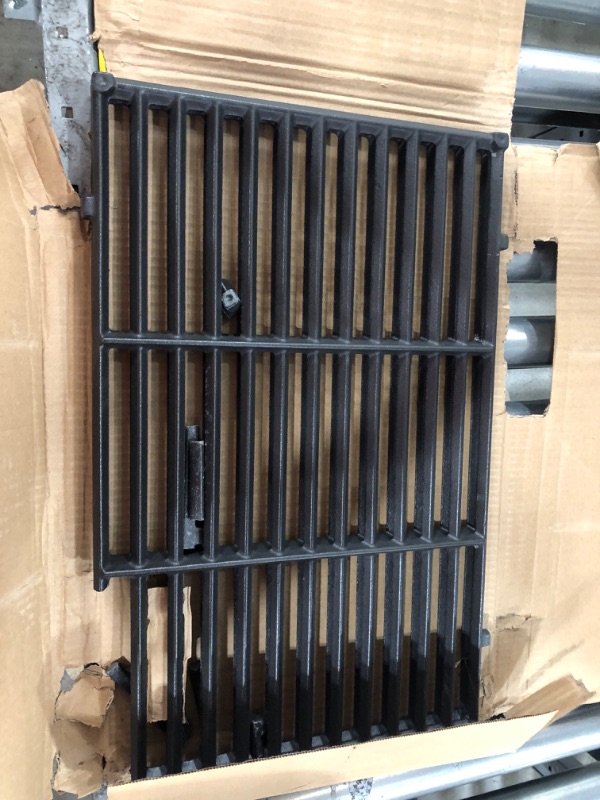 Photo 2 of 7524 Genesis 300 Series Grates Replacement Parts for Weber Grill Grates Genesis E-310 E-320 E-330 S-310 S-320 S-330 EP-310 EP-320 EP-330 Weber Genesis Grill Parts 2 PCS Cast Iron Grid 19.5 x 25.8 Inch 19.5 x 25.8" for 2pcs grates