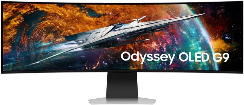 Photo 1 of ***DEAD LINE IN SCREEN*** SAMSUNG 49" Odyssey OLED G9 G95SC Series Curved Smart Gaming Monitor, 240Hz, 0.03ms, Dual QHD, Neo Quantum Processor Pro, DisplayHDR 400