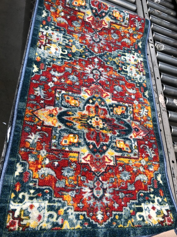 Photo 2 of 2' x 7' Area Runner Rug  Blue  