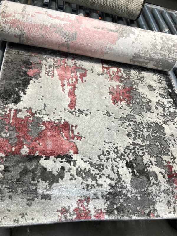 Photo 1 of 2' x 6 ' Area Runner Rug Safavieh Craft Rug Collection CFT820U - Grey / Pink
