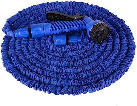 Photo 1 of 100ft Retractable Explosion-Proof Garden Hose, Lightweight And Durable 7 Functional Nozzles, Expandable Flexible Water Magic Garden Hose (Blue,25FT)
