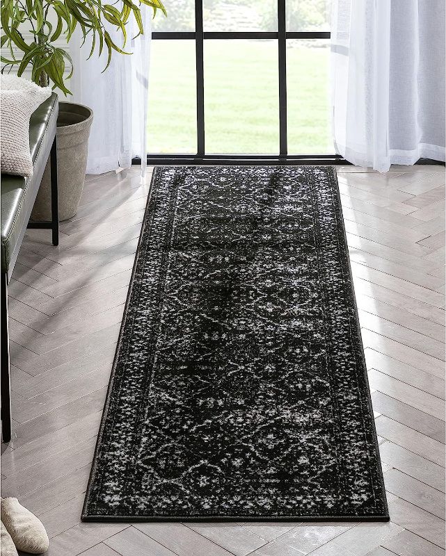 Photo 1 of 2'3 x 7'3 Black Zazzle  rug 