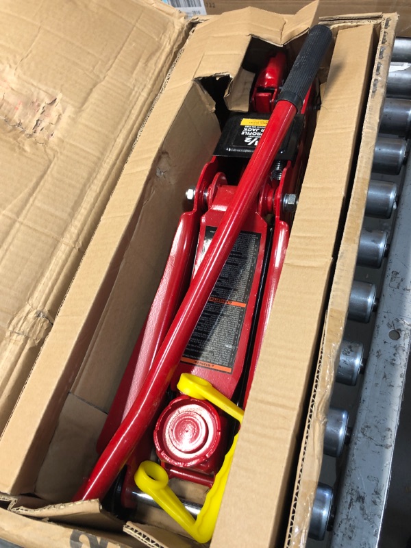 Photo 3 of BIG RED T825051 Torin Hydraulic Low Profile Trolley Service/Floor Jack with Single Piston Quick Lift Pump, 2.5 Ton (5,000 lb) Capacity, Red