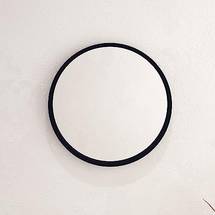 Photo 1 of 16 Inch Round Wall Mirror for Entryways, Washrooms, Living Rooms and More (Black, 16")