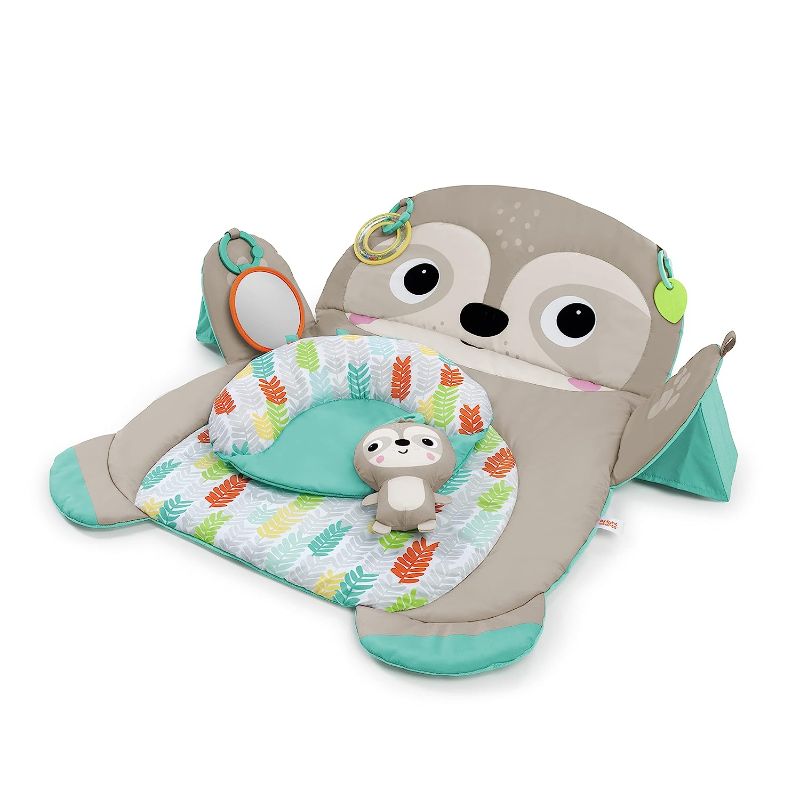 Photo 1 of Bright Starts Tummy Time Prop & Play Baby Activity Mat with Support Pillow & Taggies - Sloth 36 x 32.5 in., Age Newborn+
