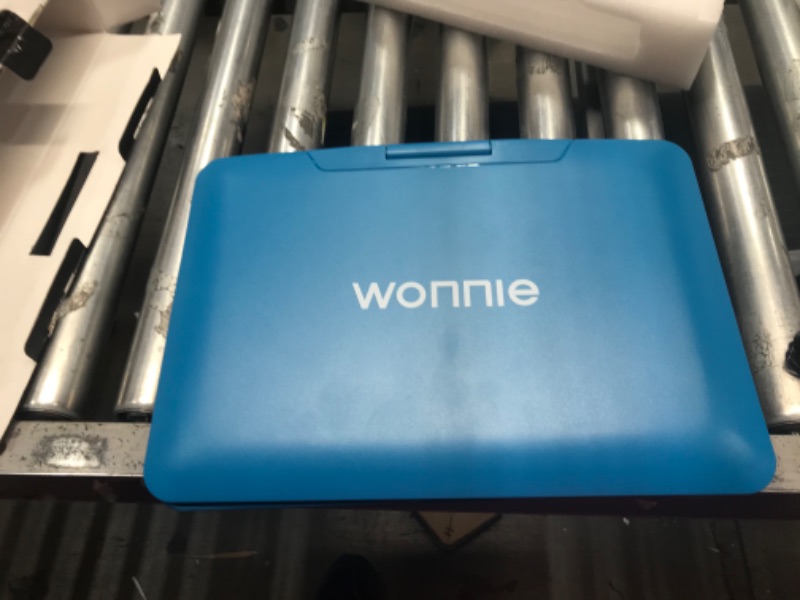 Photo 2 of WONNIE 17.9" Portable DVD/CD Player with 15.4" Large Swivel HD Screen, 6 Hours 5000mAH Rechargeable Battery, Support USB/SD Card/ Sync TV, Regions Free, Car Charger, Remote Control for Kids, Blue W-1458BU