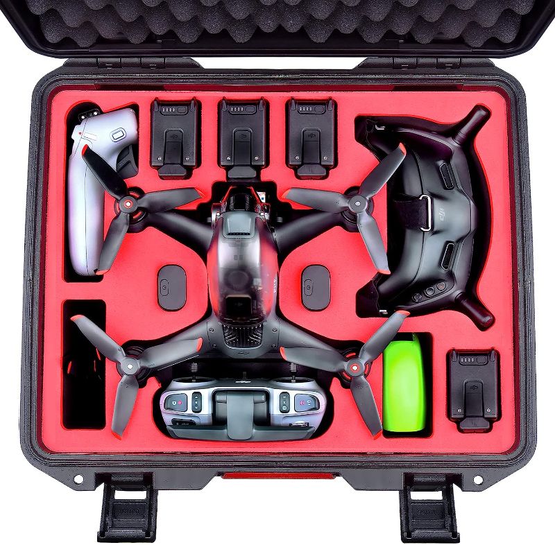 Photo 1 of FPVtosky Professional Hard Case for DJI FPV [Case Only] - DJI FPV Drone Carrying Case Accessories - Fits 6 batteries - Keep Props On
