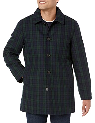 Photo 1 of Amazon Essentials Men's Wool Blend Heavyweight Car Coat, Black, Plaid, Large
