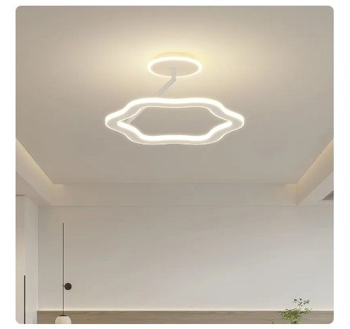 Photo 1 of **STOCK PHOTO AS REFERENCE** Peblto Modern LED Ceiling Light, White Minimalist Flush Mount Ceiling Light, 6000K Light Fixtures for Bedroom, NOT Dimmable