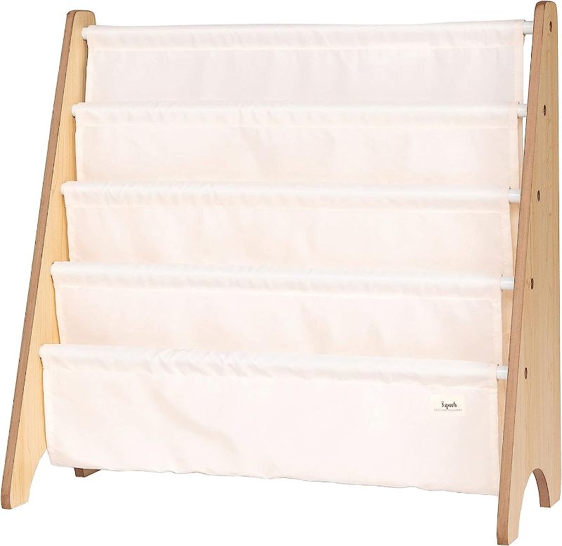 Photo 1 of 3 Sprouts Recycled Fabric Kids Book Rack Storage Bookshelf Organizer in Cream for Ages 3+
