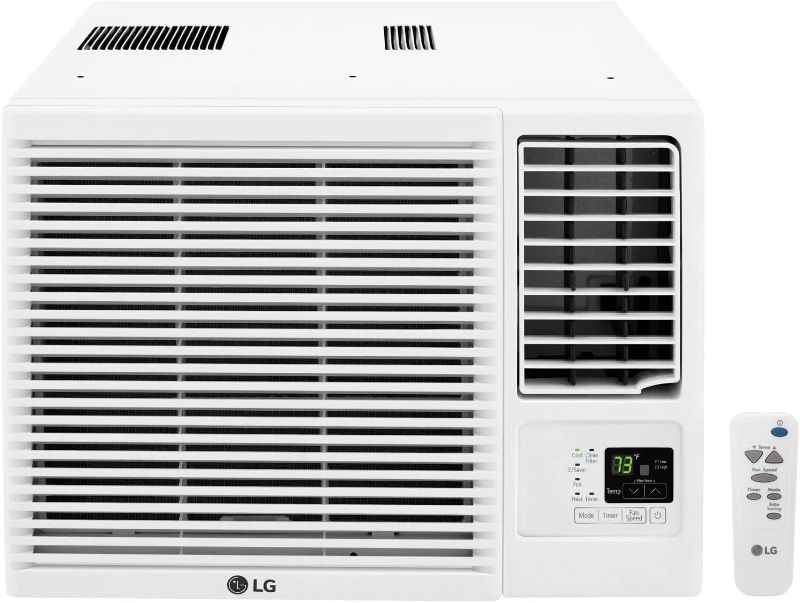 Photo 1 of **SEE NOTES**
LG 12,000 BTU Window Air Conditioner with Supplemental Heat, Cools 550 Sq.Ft. (22' x 25' Room Size), Electronic Controls with Remote, 2 Cooling, Heating & Fan Speeds, Slide In-Out Chassis, 230/208V
