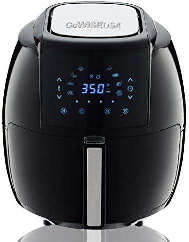 Photo 1 of ***non-functional** GoWISE USA 1700-Watt 5.8-QT 8-in-1 Digital Air Fryer with Recipe Book, Black
