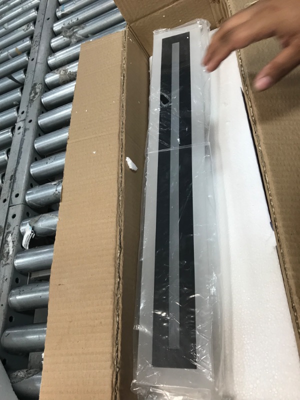 Photo 1 of LS-PRO (24 inch/ 16w) Outdoor Long Strip Modern LED Wall Lighting Fixture Lamps, Elegant Frosted White Acrylic, Black Aluminum Body IP65 Waterproof Anti Rust. (Warm White 3000K), 24inch, FTL-104