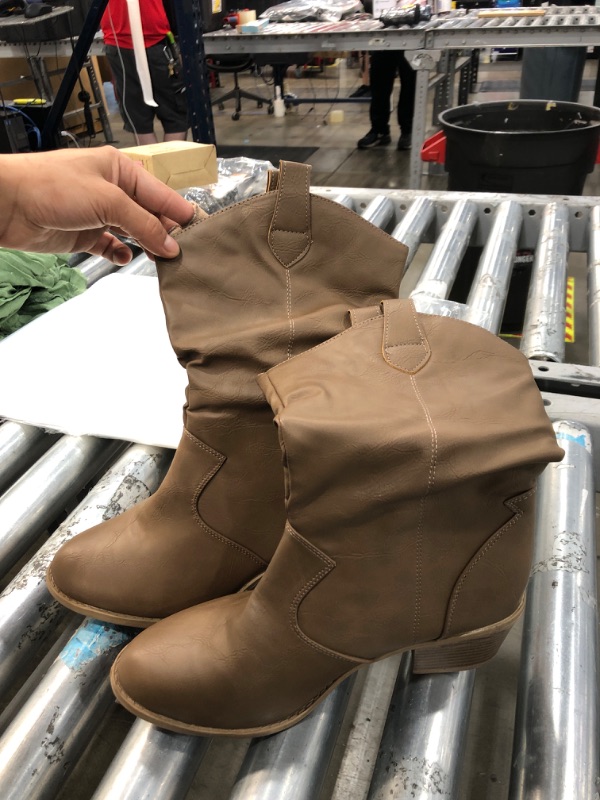 Photo 3 of SIZE 39- WOMENS ANKLE RISE BROWN COWGIRL BOOTS