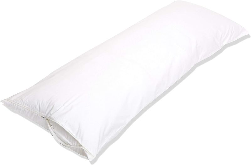 Photo 1 of Amazon Basics 100% Cotton Hypoallergenic Pillow Protector Case Body, 16X32