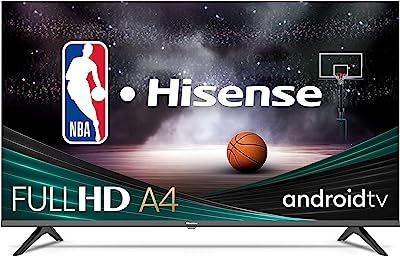 Photo 1 of Hisense A4 Series 32-Inch FHD 1080p Smart Android TV with DTS Virtual X, Game & Sports Modes, Chromecast Built-in, Alexa Compatibility (32A4FH, 2022 New Model)
