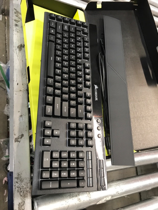 Photo 2 of CORSAIR K57 RGB Wireless Gaming Keyboard - <1ms response time with Slipstream Wireless - Connect with USB dongle, Bluetooth or wired - Individually Backlit RGB Keys, Black
