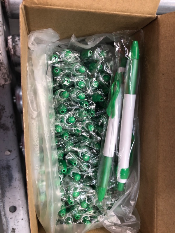 Photo 2 of Mental Health Awareness Retractable Pen Green Ribbon Liver Cancer Kidney Disease Awareness Black Ink Ballpoint Pen Bulk with Individual Packed for Charity Volunteers Activities Supplies (100 Pcs)