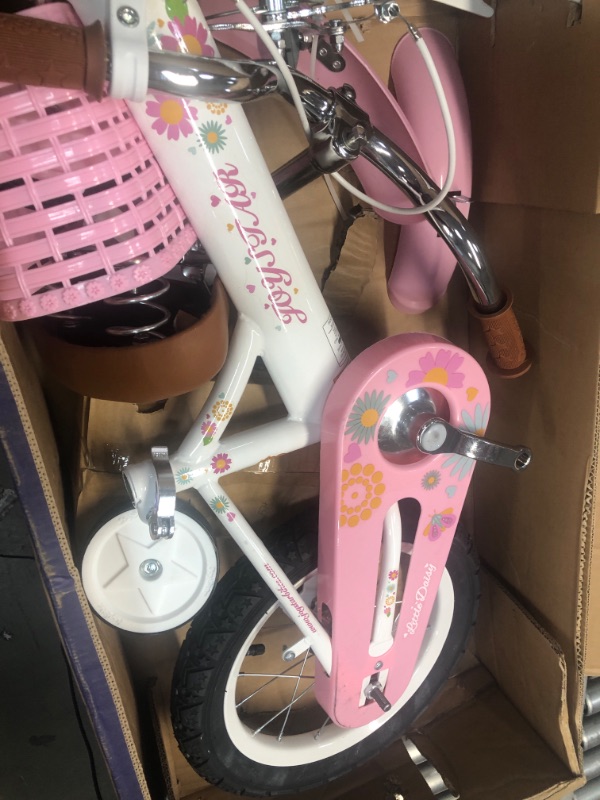 Photo 2 of **SEE NOTES**
JOYSTAR Little Daisy Kids Bike for 2-9 Years Girls with Training Wheels & Front Handbrake 12 14 16 20 Inch Princess Kids Bicycle with Basket, Training Wheels