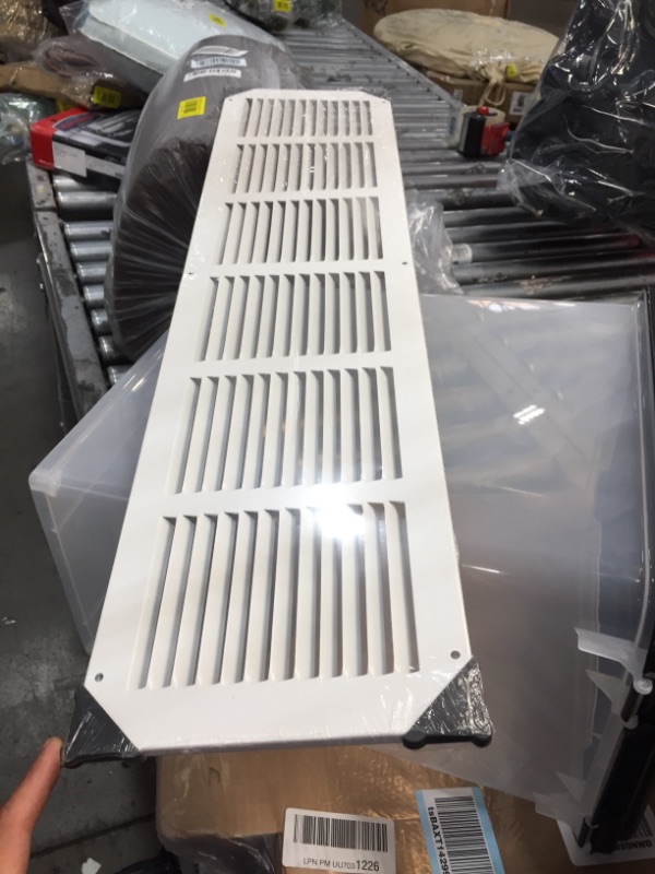 Photo 2 of Amazon Basics Return Air Grille Duct Cover for Ceiling and Wall White 30" W X 6” H 1 Pack 30" W X 6” H Air Grille Duct Cover White