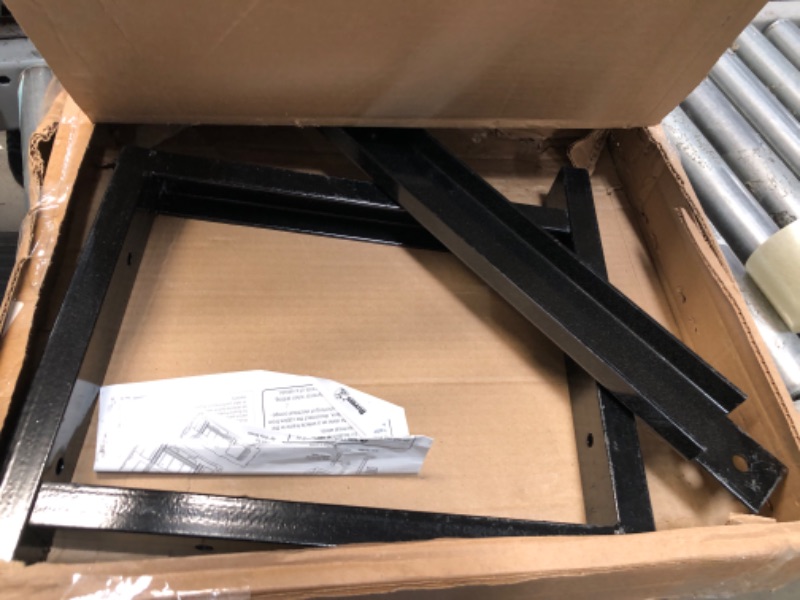 Photo 2 of Buyers Products - 1701000 Mounting Brackets For 24/36 Inch Poly Truck Boxes, Black Steel, 15 x 14 Inches