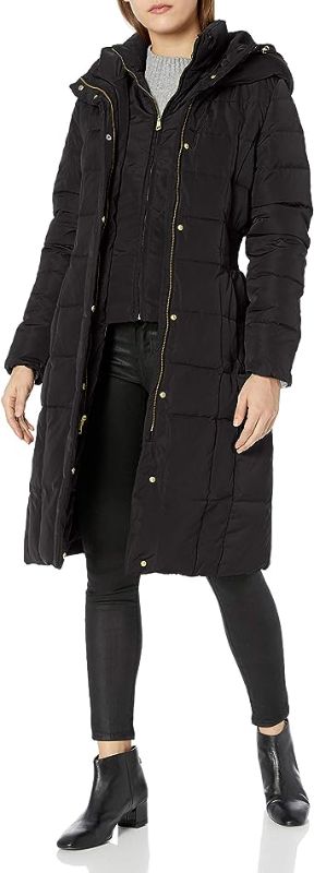 Photo 1 of Cole Haan Filled Winter Coats for Women Trap Warmth with Bib Front & Dramatic Hood
size small