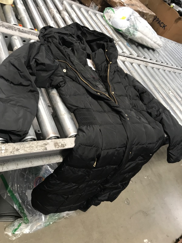 Photo 2 of Cole Haan Filled Winter Coats for Women Trap Warmth with Bib Front & Dramatic Hood
size small