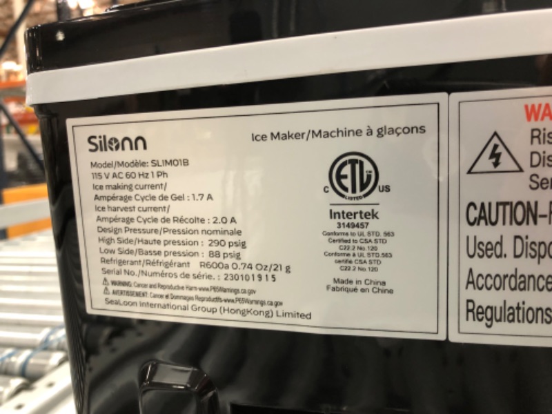 Photo 1 of ***PARTS ONLY NOT FUNCTIONAL***Silonn Ice Makers Countertop 9 Bullet Ice Cubes