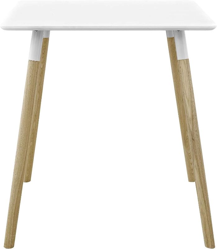 Photo 1 of Modway Continuum 28" Mid-Century Modern Square Kitchen and Dining Table in White TABLE BASE ONLY 
