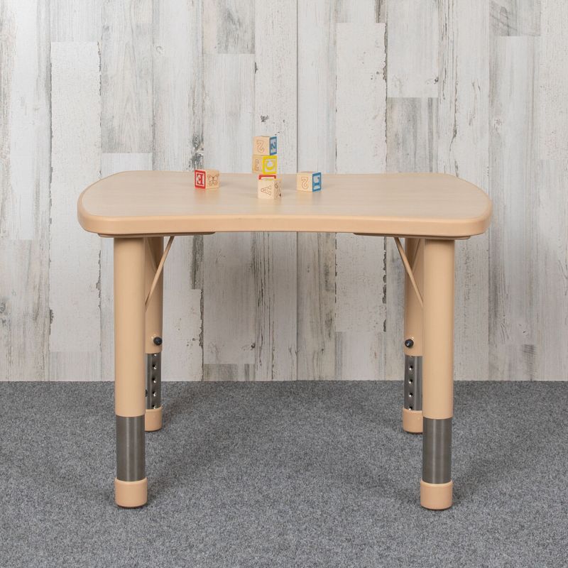 Photo 1 of Wren 21.875"W x 26.625"L Rectangular Natural Plastic Height Adjustable Activity Table LEGS ONLY (4)