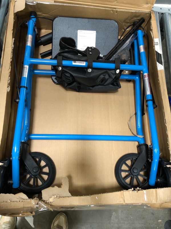 Photo 2 of *FOR PARTS* Medline Basic Steel Rollator, Foldable 6"