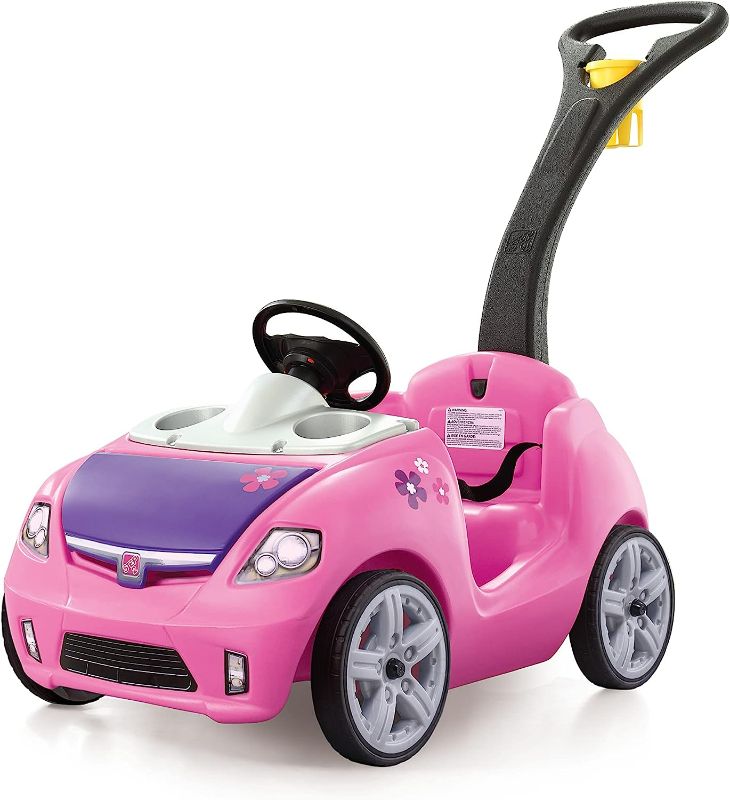 Photo 1 of **MISSING WHEELS
Step2 Whisper Ride II Kids Push Ride-On Car Buggy w/ Pull Handle and Horn, pink